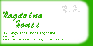 magdolna honti business card